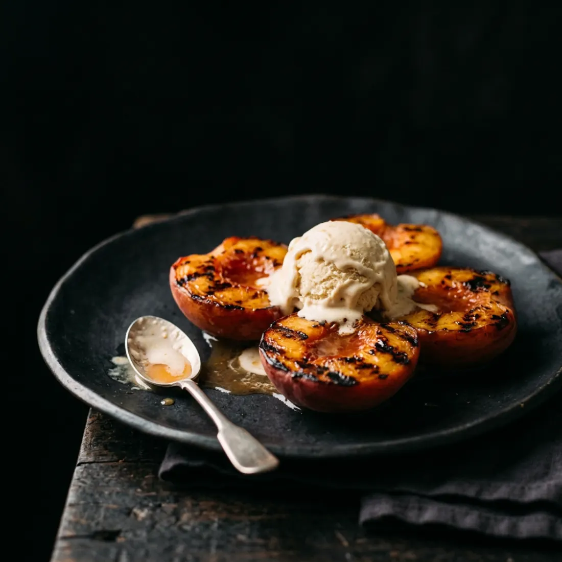 Grilled peaches